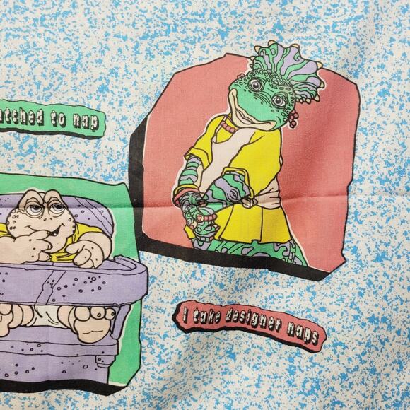 Disney Dinosaurs TV Show Vintage Pillow Case 18" x 29" Jim Henson - Picture 8 of 11